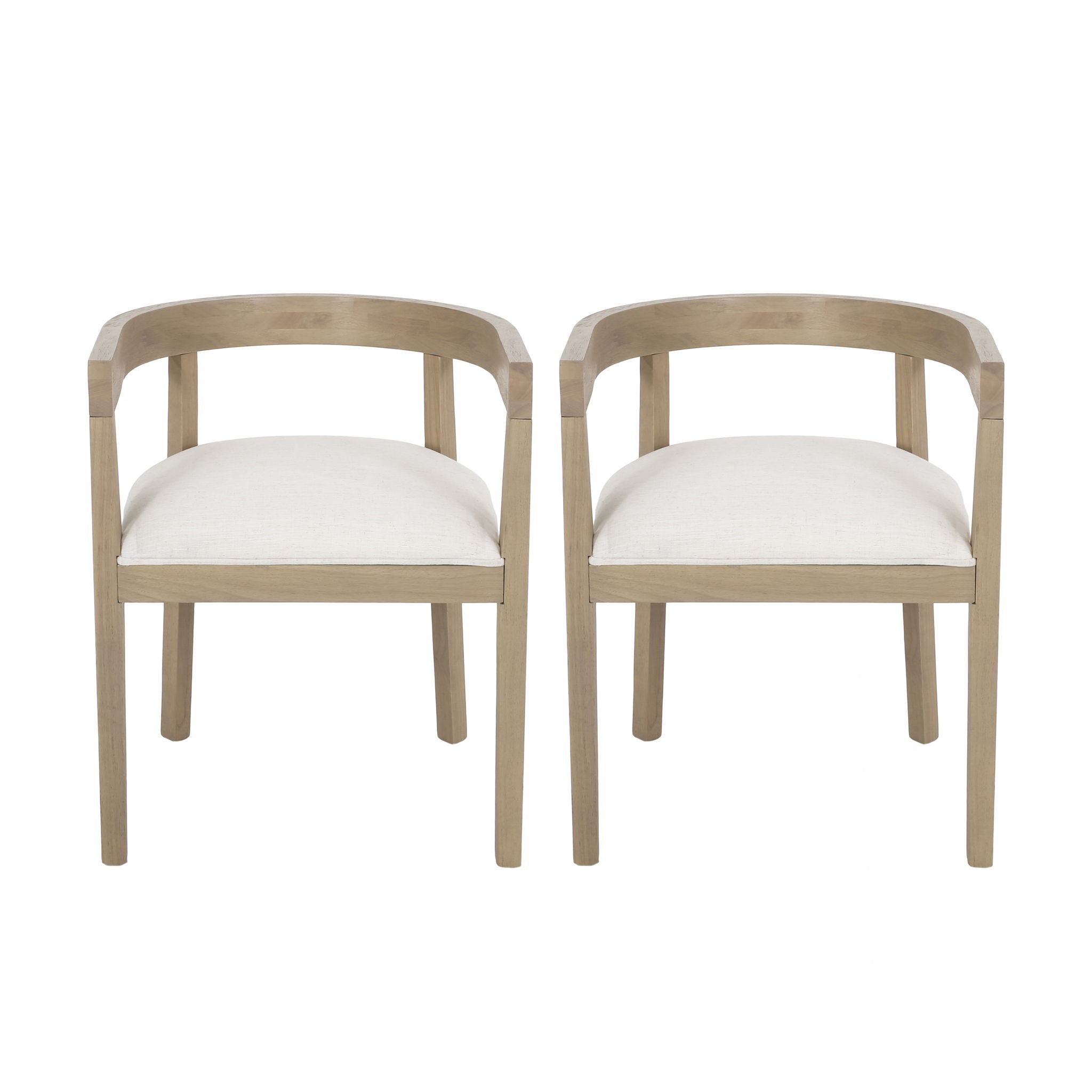 Contemporary Dining Chair Set With Armrests