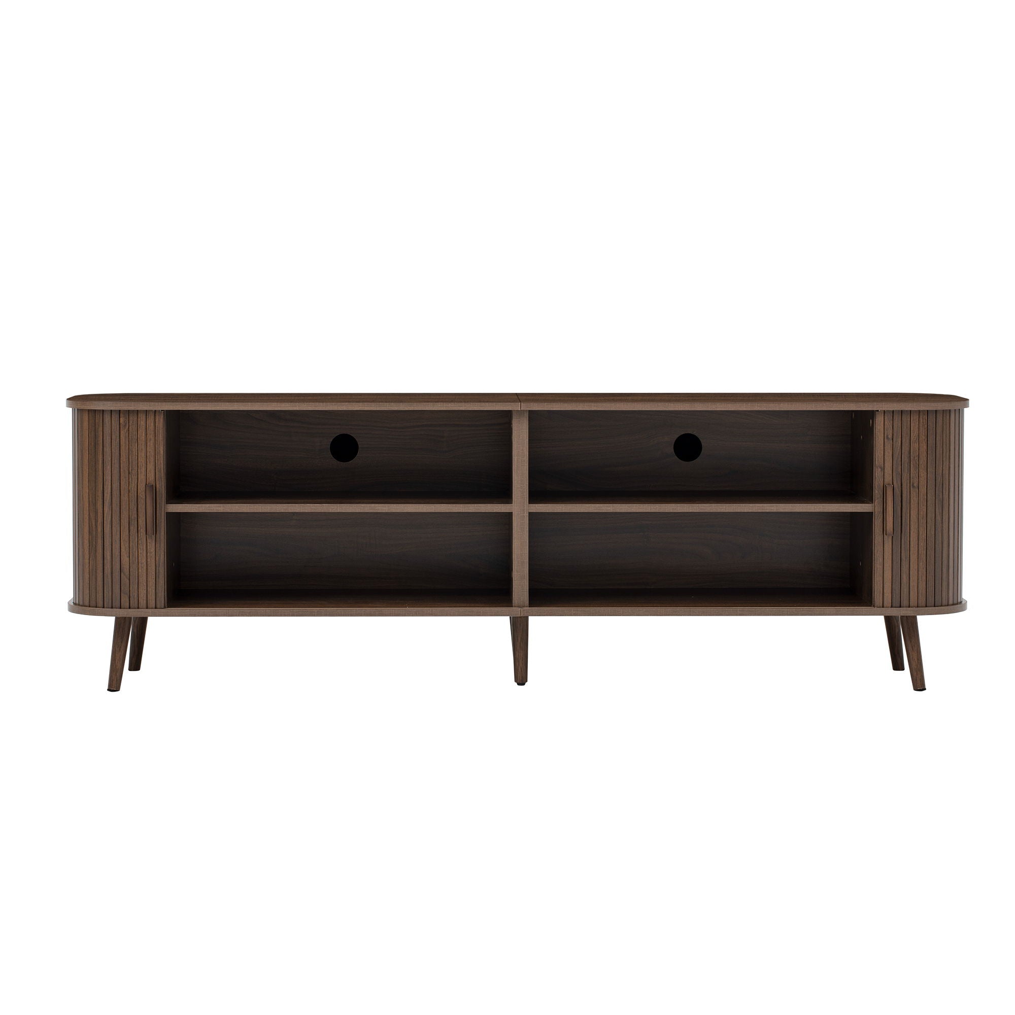 70" TV Stand, Media Center With Ample Storage - Dark Brown