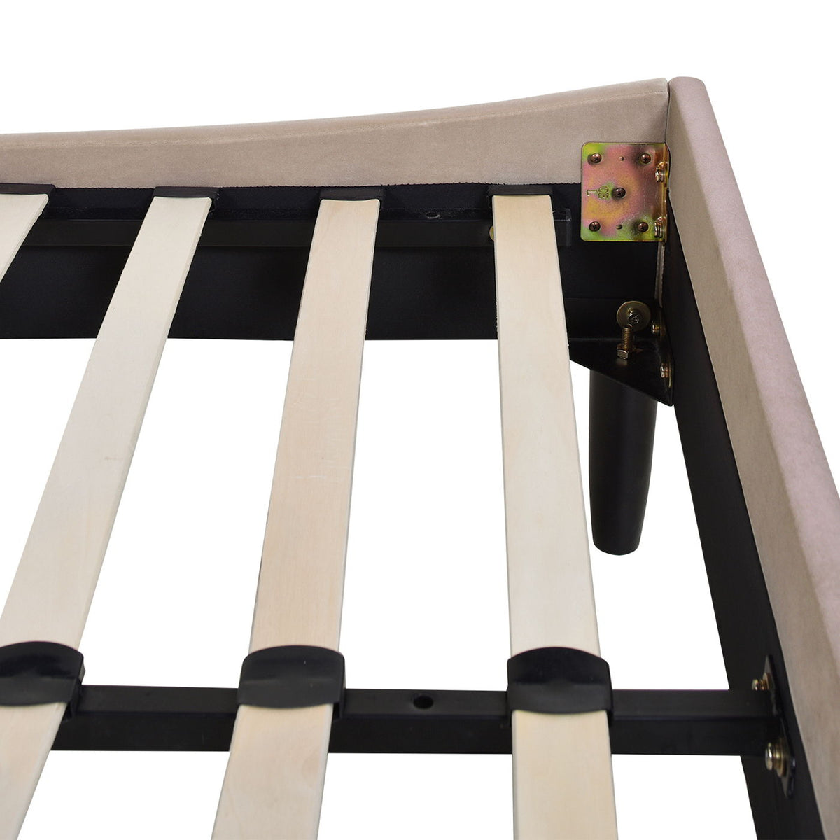 Aspen - Queen Vertical Tufted Modern Headboard Platform Bed Set - Mink