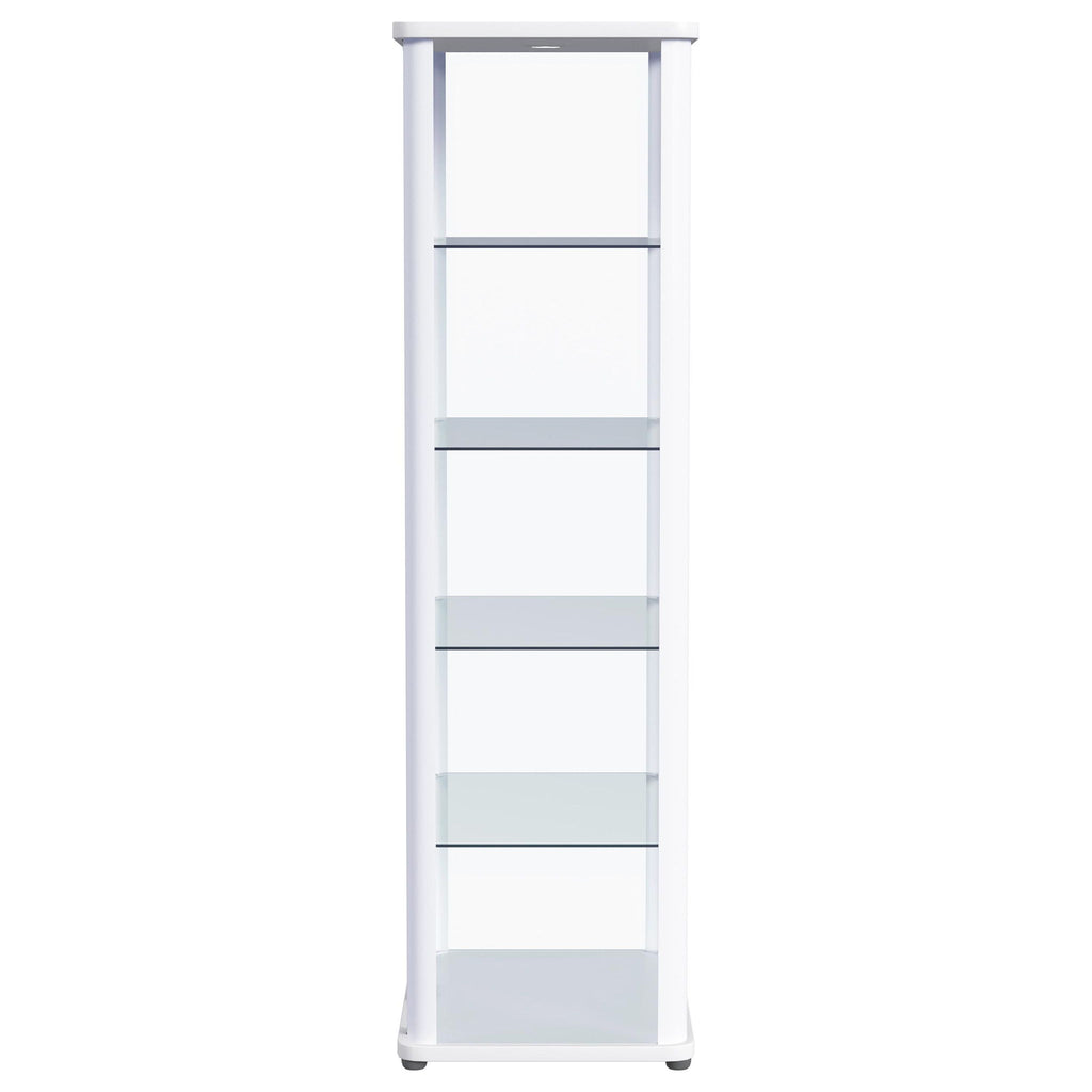 Nevra - 4 Shelf Display LED Curio Cabinet