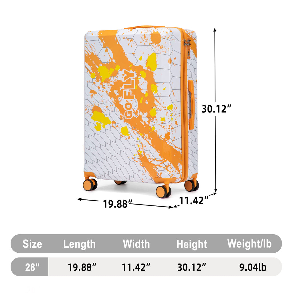 Luggage With Printed Pattern, Combination Lock