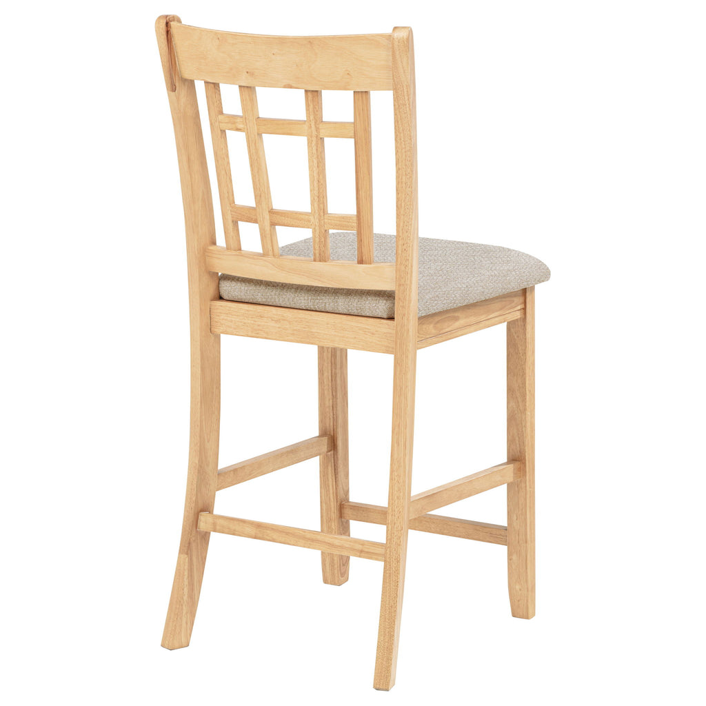 Davis - Counter Height Dining Chair Linen (Set of 2) - Light Oak