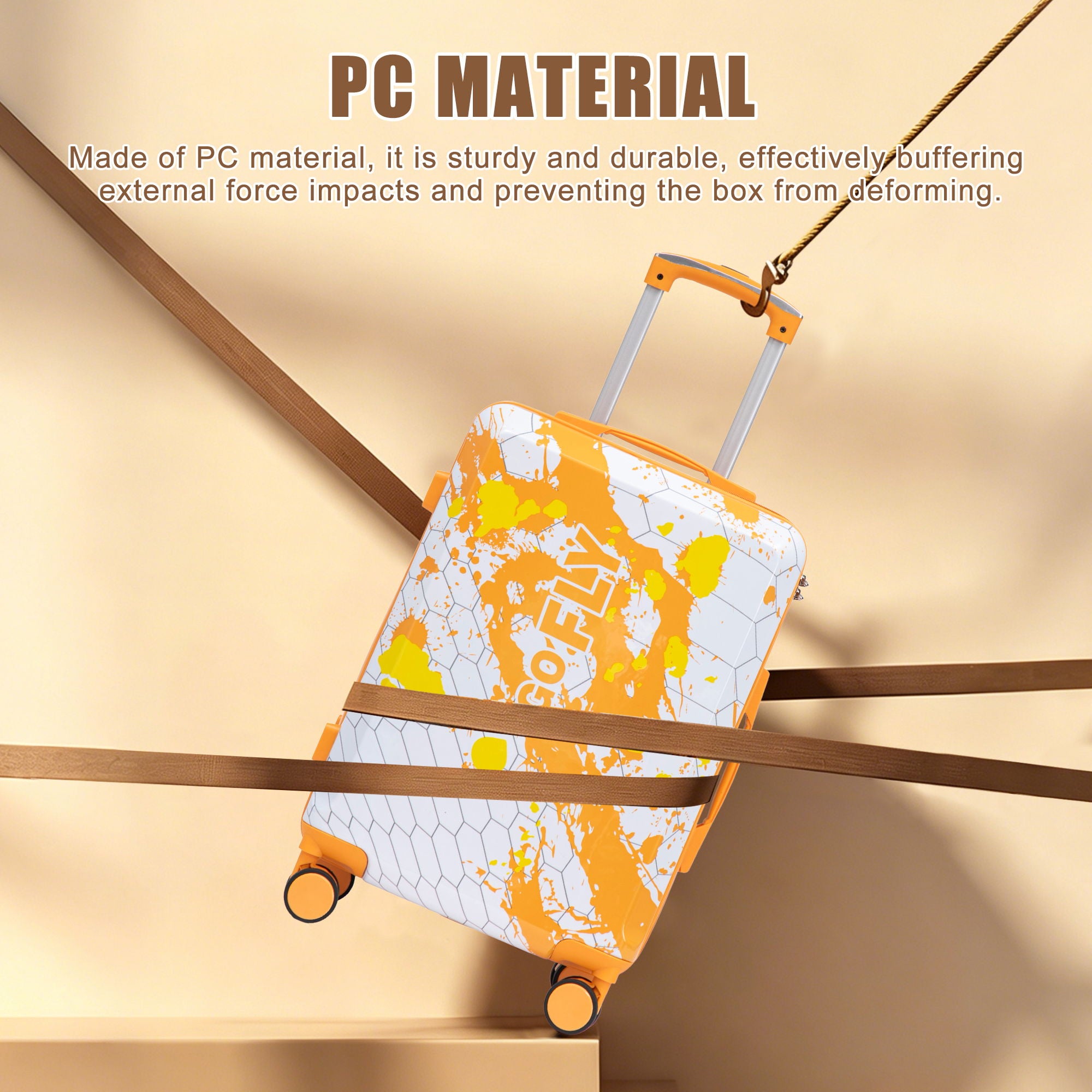 Luggage With Combination Lock, Lightweight Carry-On Suitcase