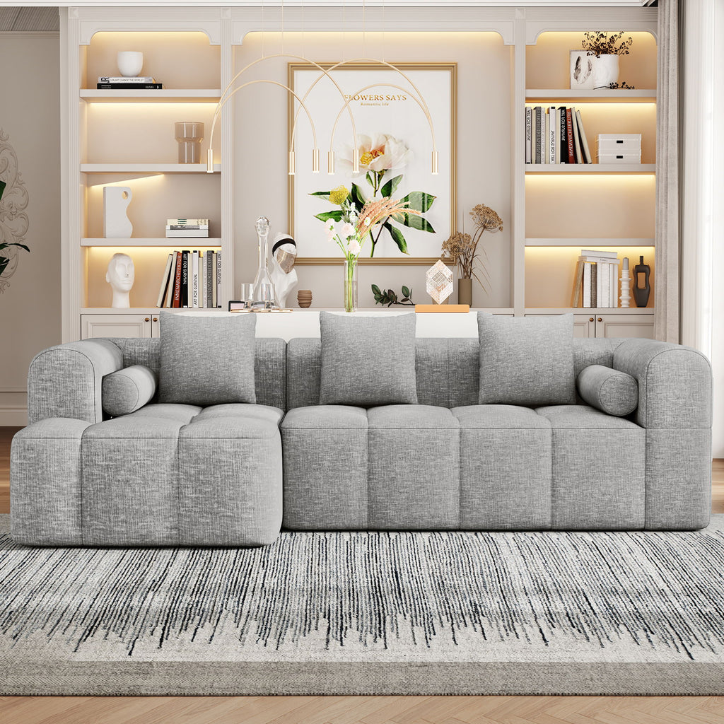 Sectional Free Combined Sofa With 2 Side Pockets