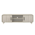 TV Stand With Sliding Doors And Handles, Living Room Furniture - Antique White