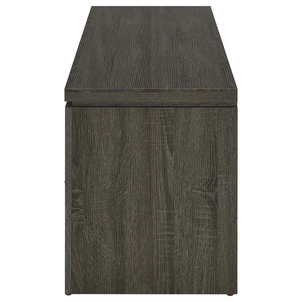 2 Drawer TV Console With Floating Top - Gray