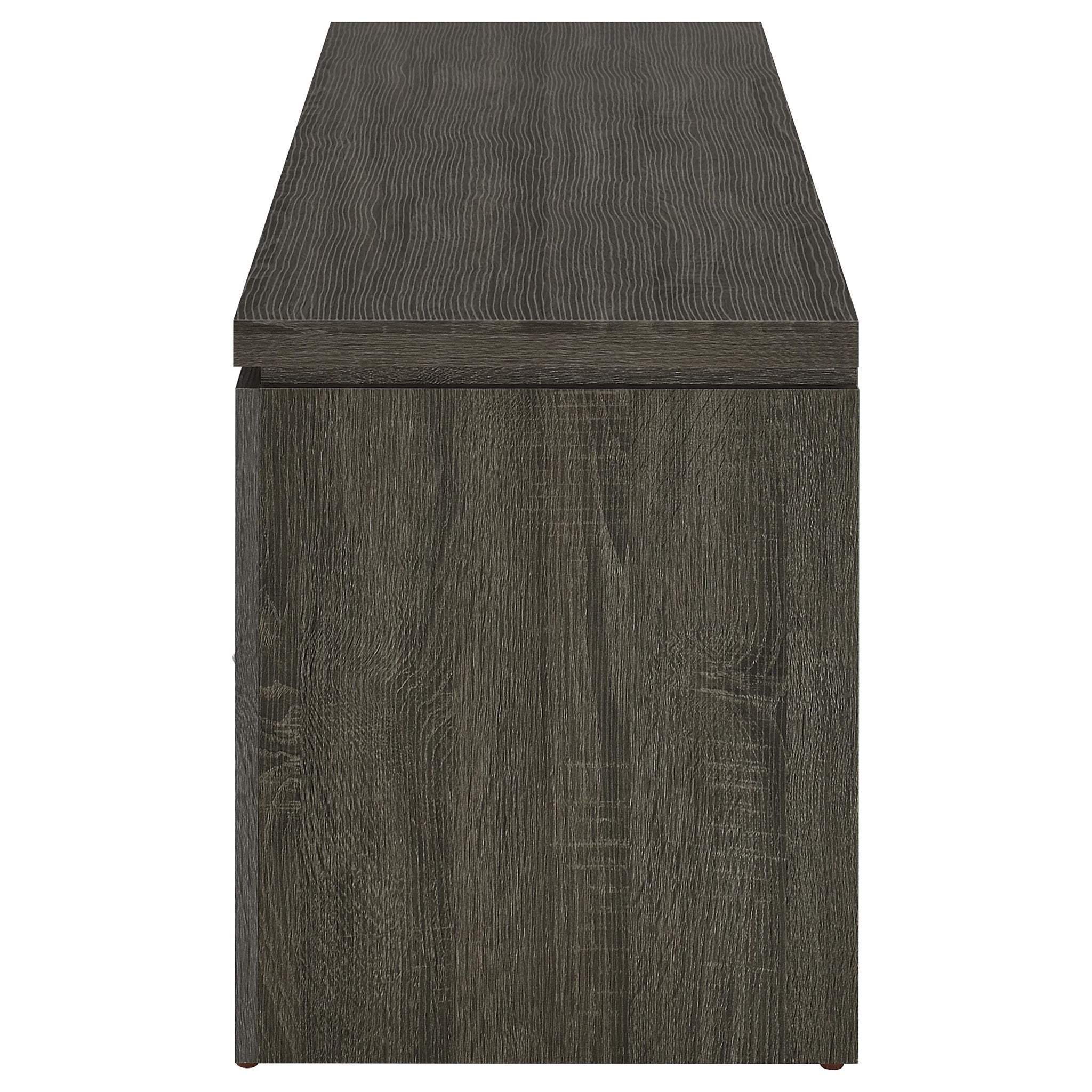 2 Drawer TV Console With Floating Top - Gray