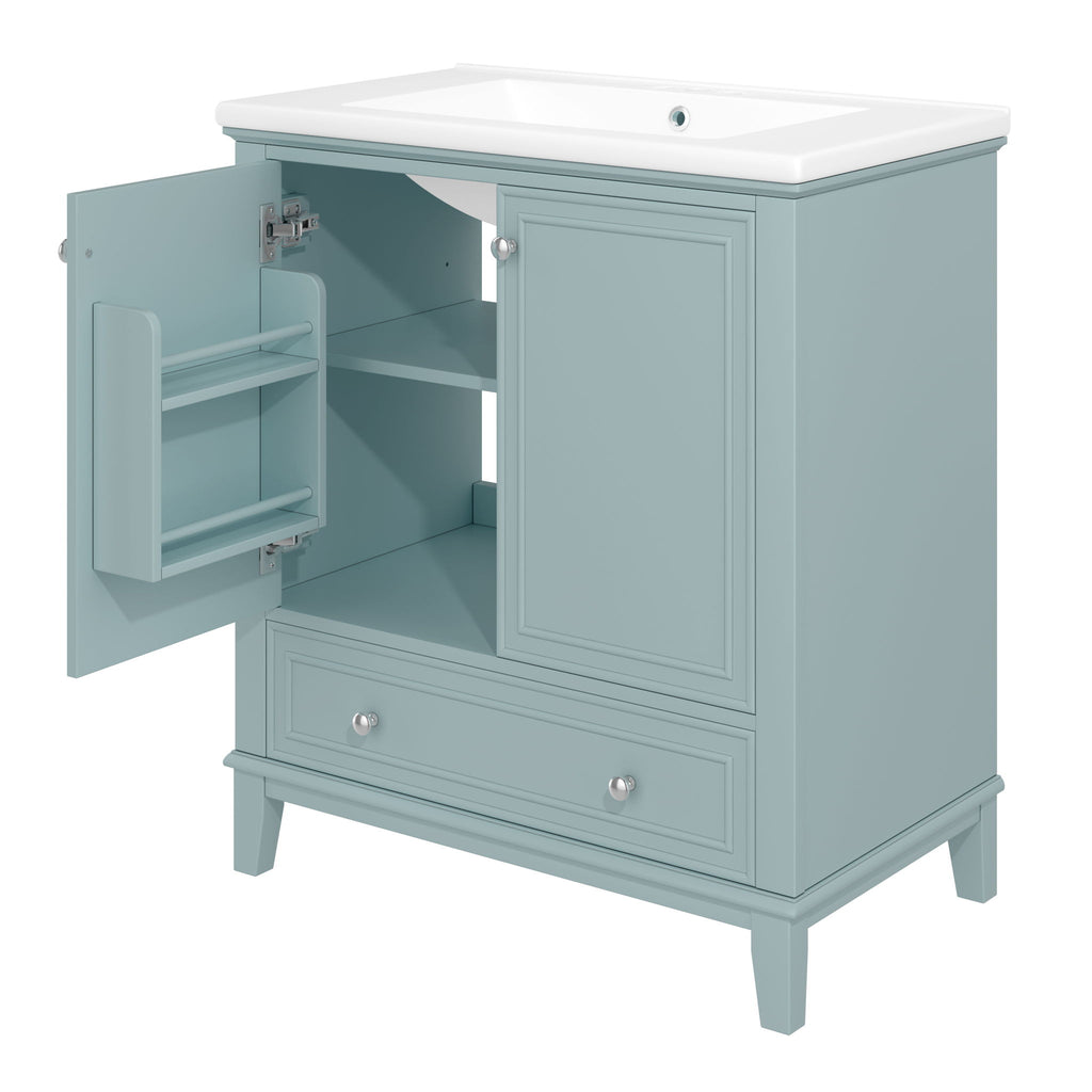 Modern Bathroom Vanity With Sink Combo, Doors And Drawer