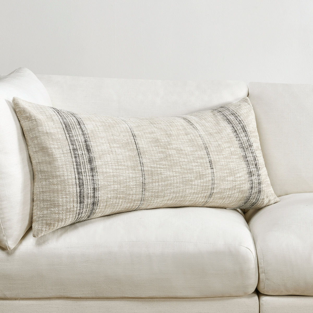 Ria - 36" x 16" Pillow - Natural / Black