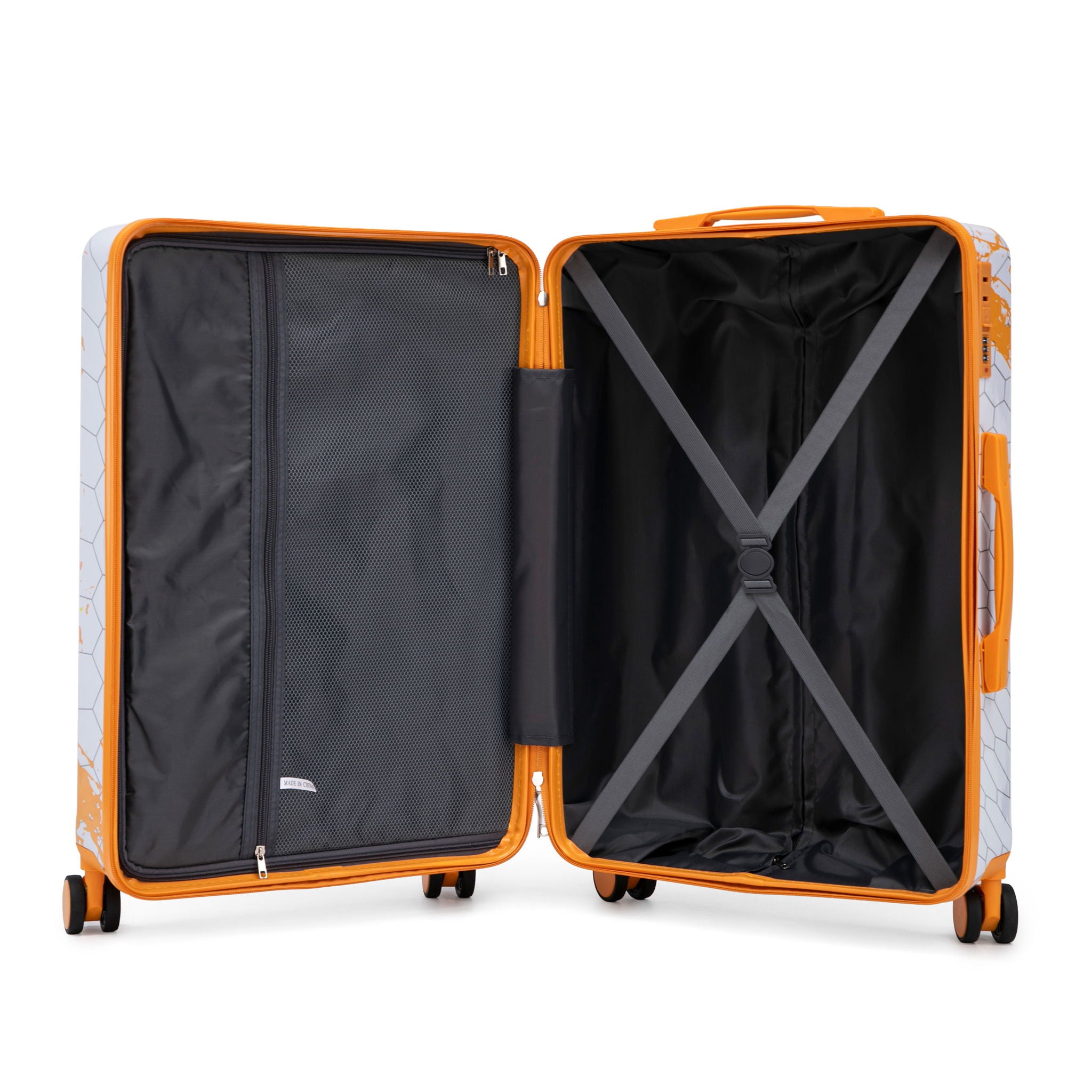 Luggage With Printed Pattern, Combination Lock