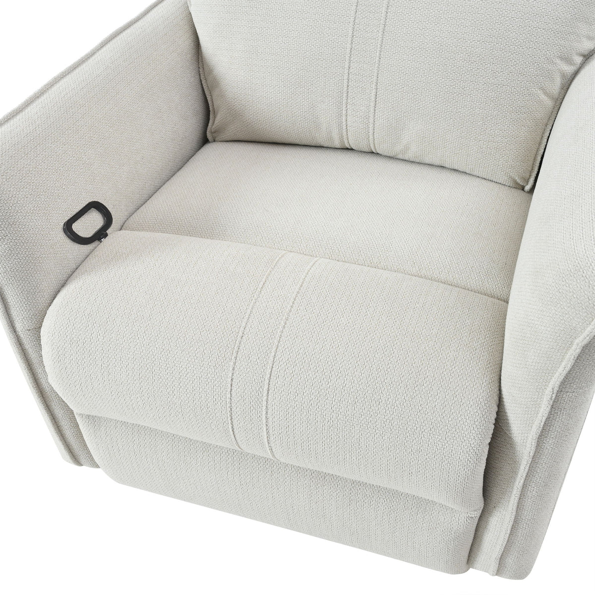 360° Swivel Rocker Recliner Chair, Swive Nursery Rocking Chair With Pull Ring, Glide Chair For Livin Room - Gray