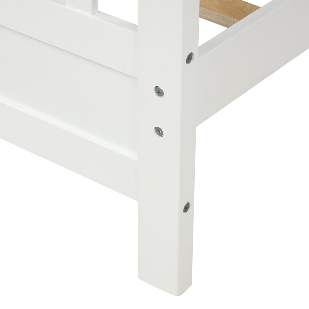 Platform Bed With Paneled Headboard And Footboard