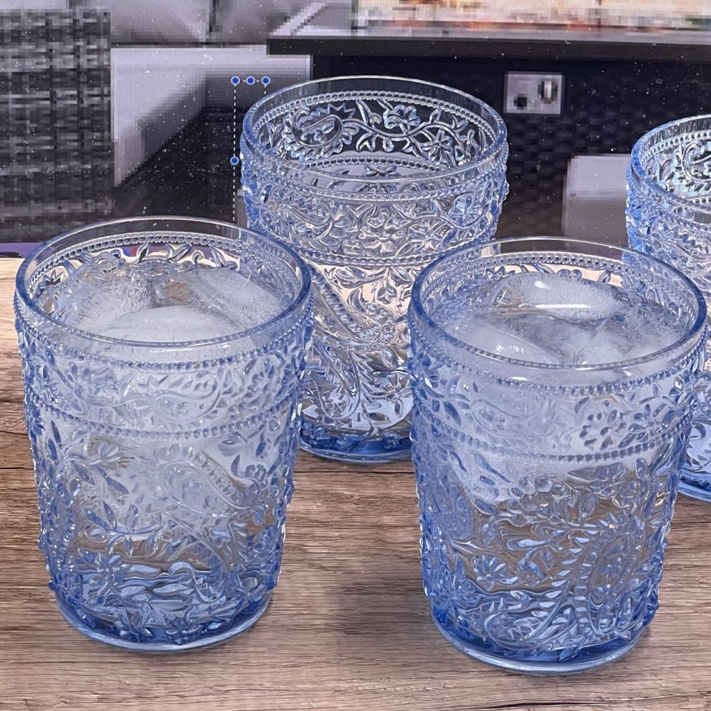 Paisley Acrylic Glasses Drinking (Set of 4)