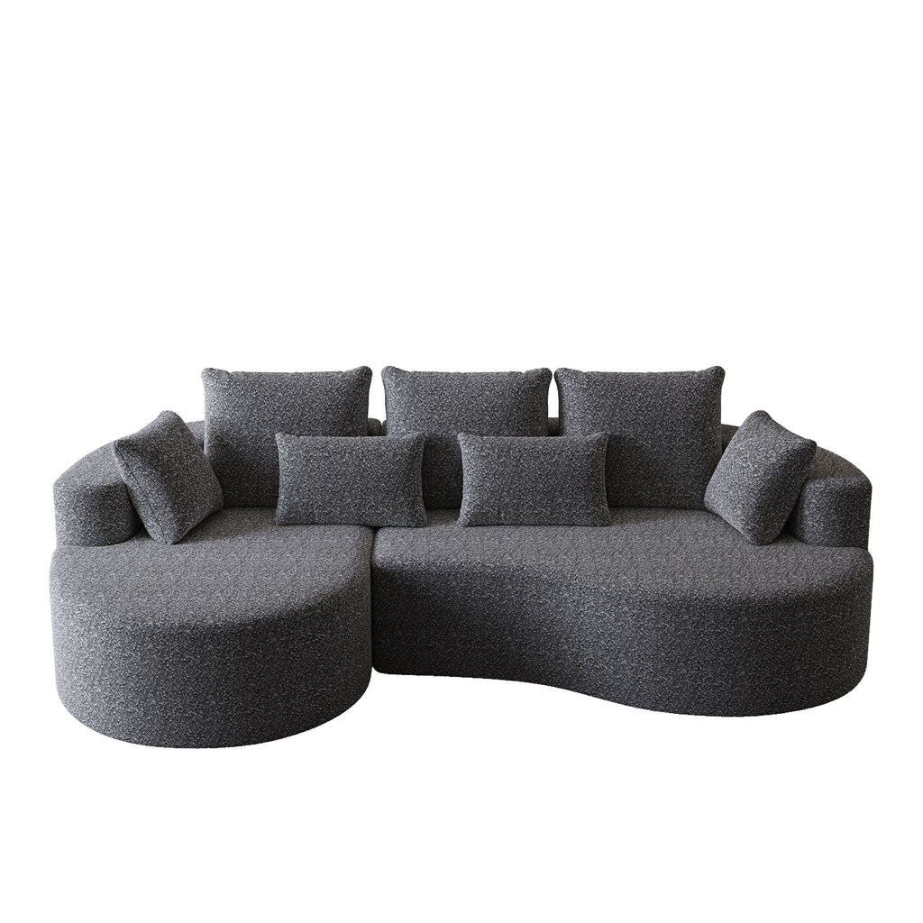 Curved Oversized Sectional Sofa With Extra Deep Seat