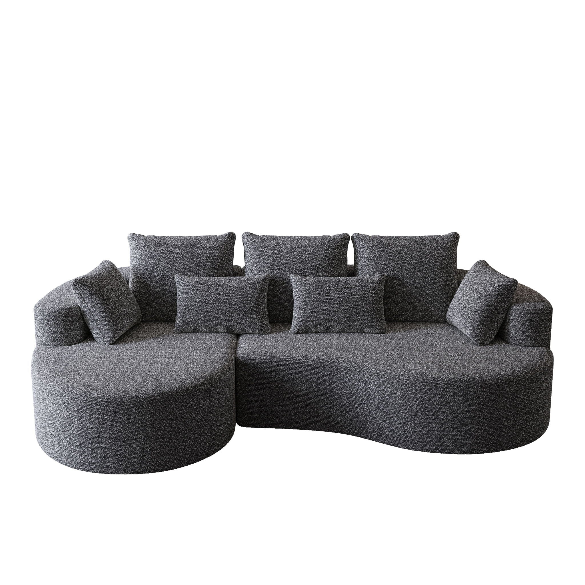 Curved Oversized Sectional Sofa With Extra Deep Seat