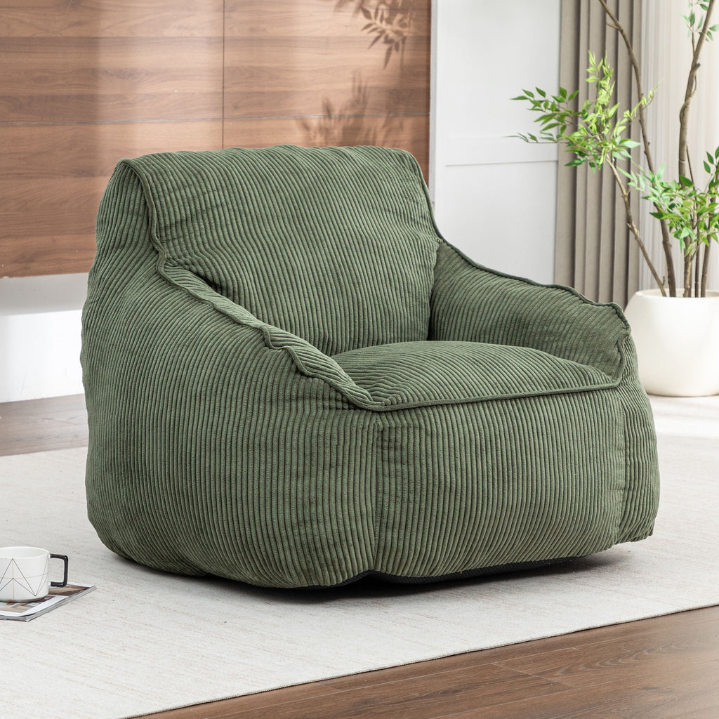 Comfy Bean Bag Chair With Filler, Fluffy And Cozy Seating