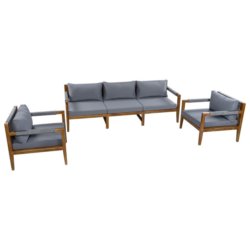 3 Piece Outdoor Sectional Sofa Set