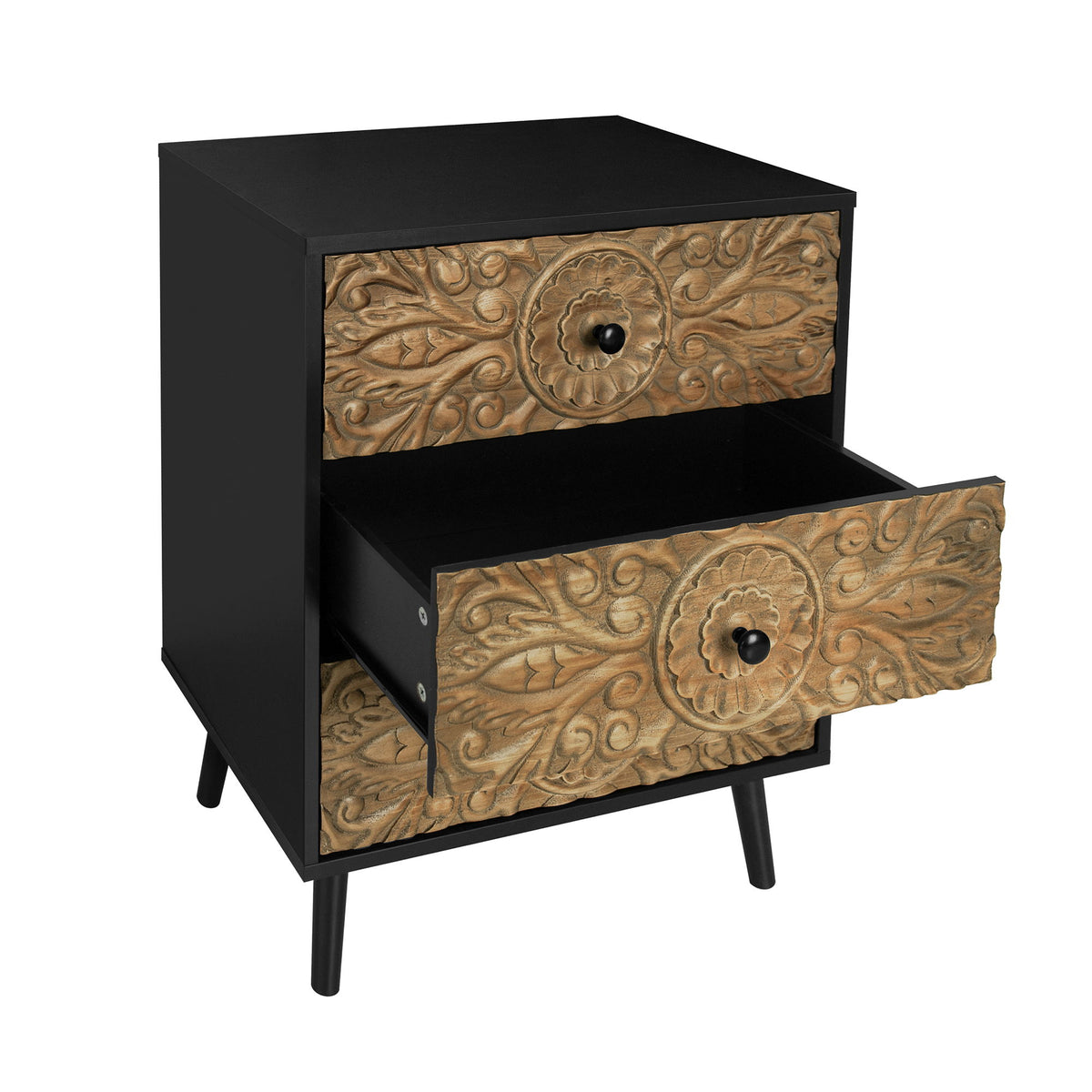 3 Drawer Cabinet, Suitable For Bedroom - Black