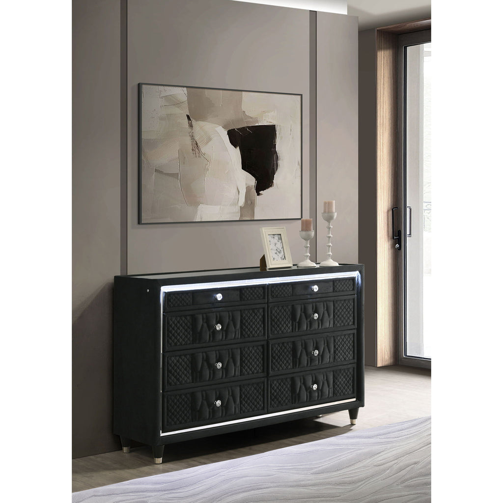 Mika - 8 Drawer LED Dresser