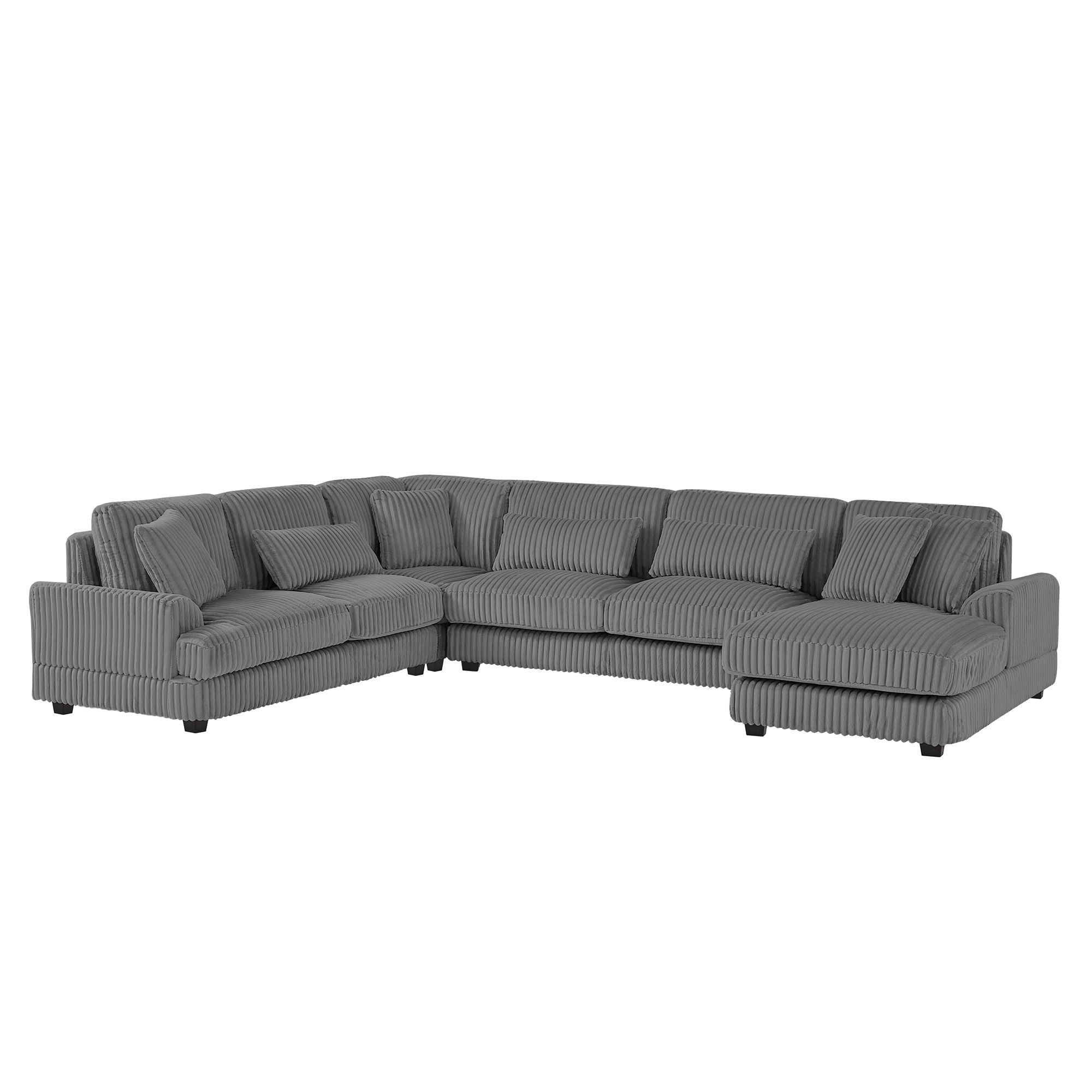 Oversized Sectional Sofa U - Shaped Sofa Couch Modern Sofa Upholstered In Soft With A Chaise Lounge For Living Room
