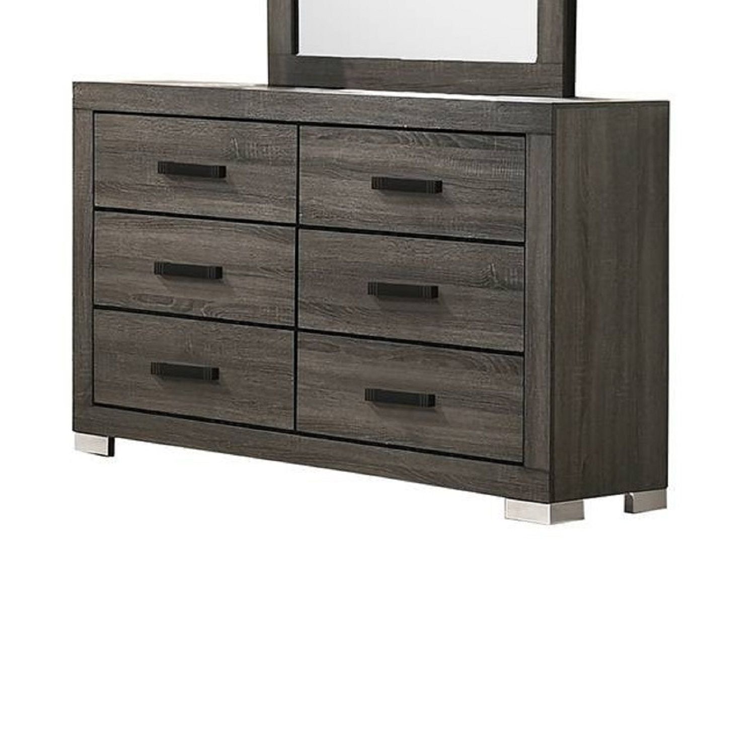 1 Piece Dresser Bar Handle Bedroom Furniture - Gray