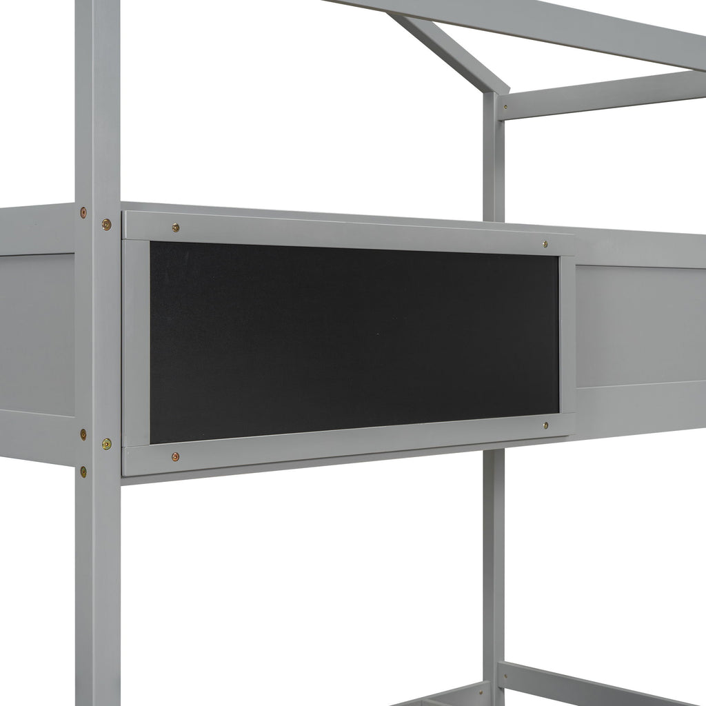 House Style Bunk Bed With Storage Staircase And board