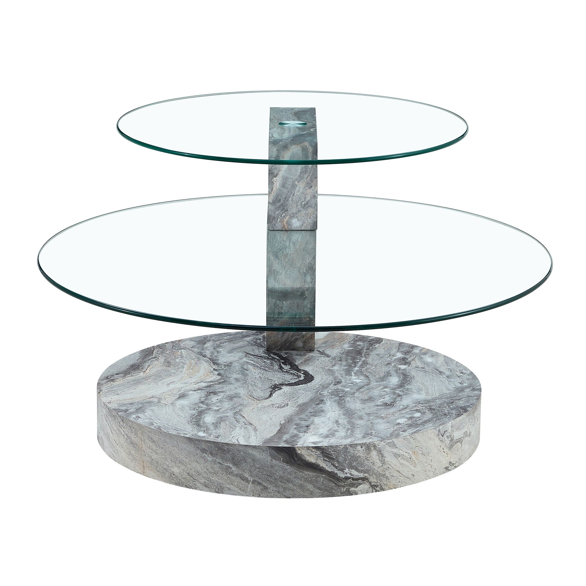 Contemporary Artistic Double Layer Coffee Table