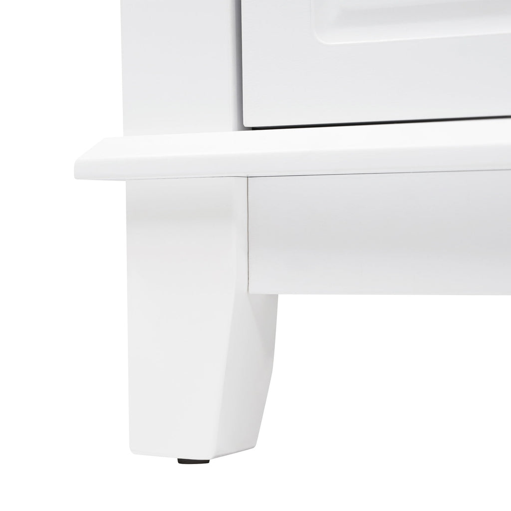 Bathroom Vanity Cabinet Only, 6 Soft Close Drawers & Double Doors - White