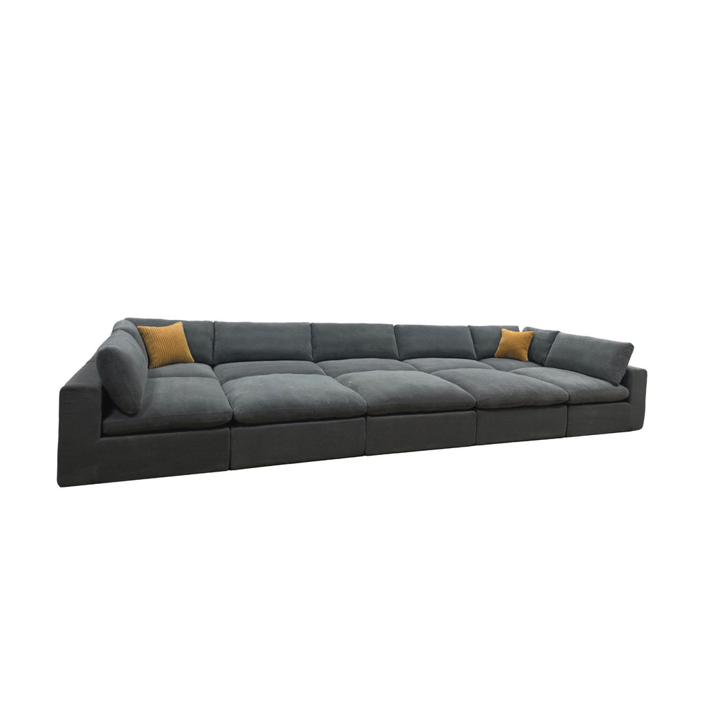 Custom Configuration Modular Sectional & Toss Pillows