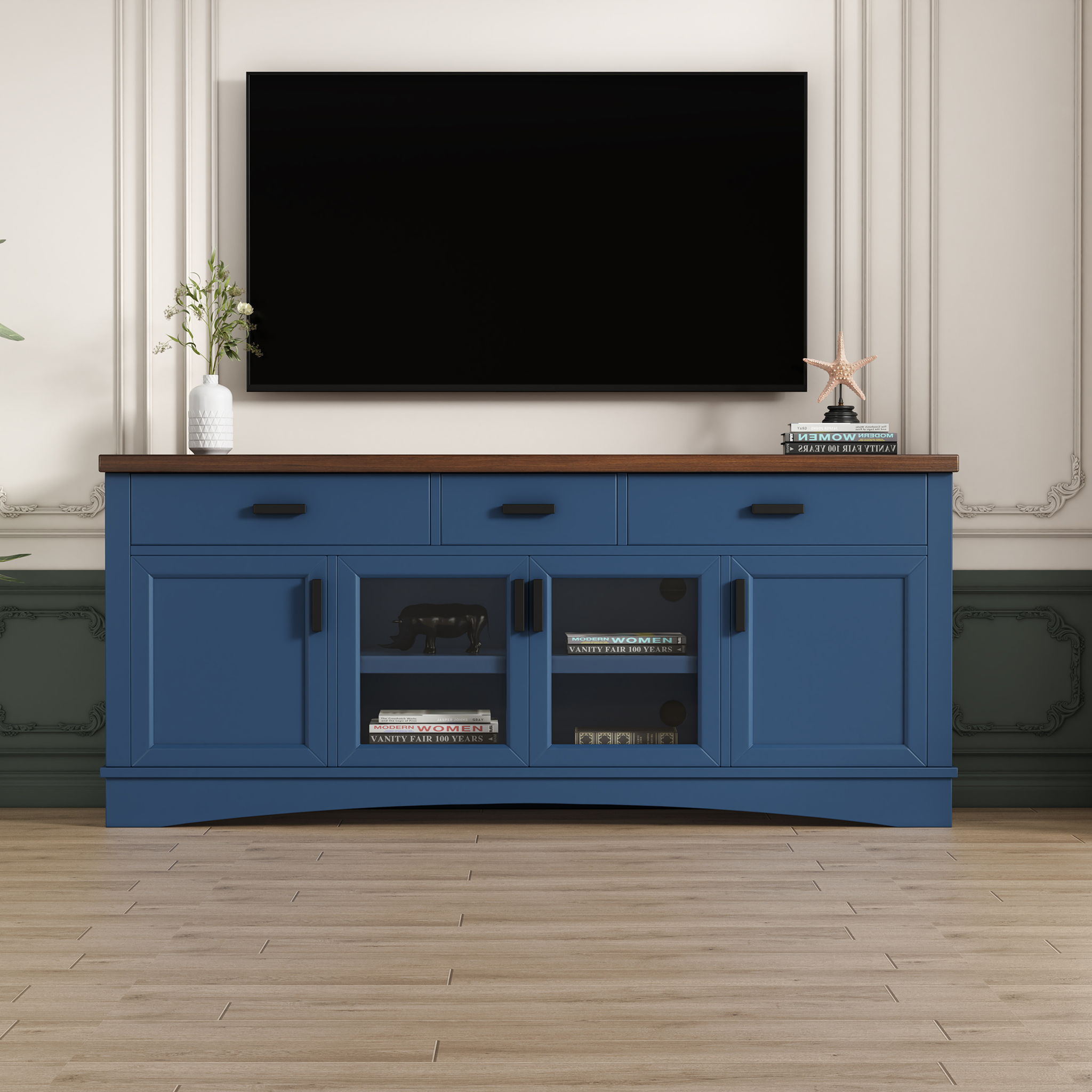 Modern TV Console & Adjustable Shelves