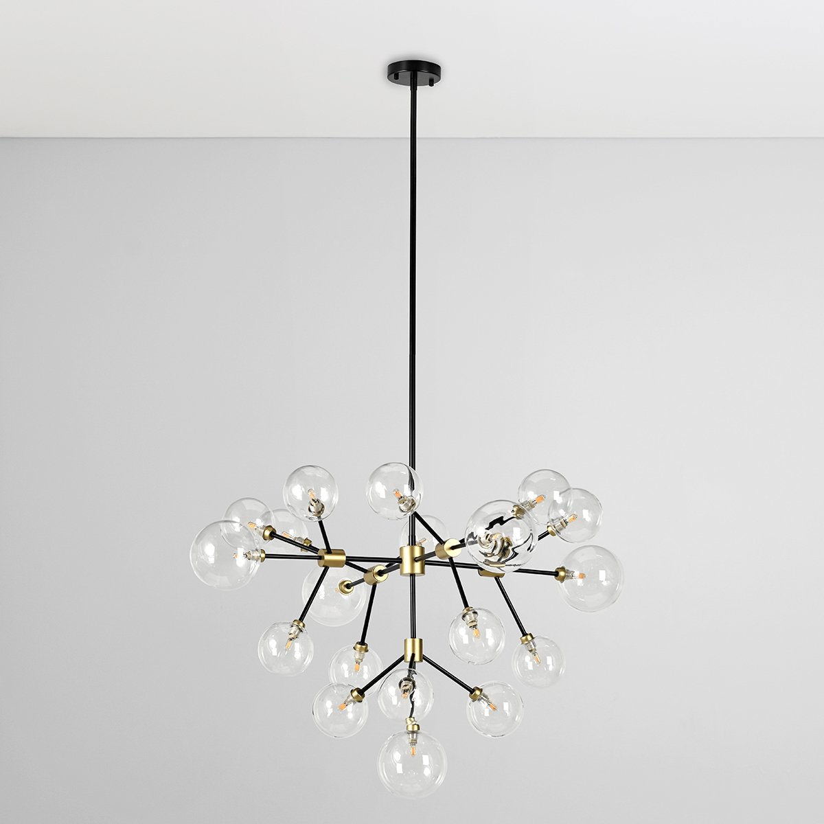 Phoenix - Chandelier - Black / Gold