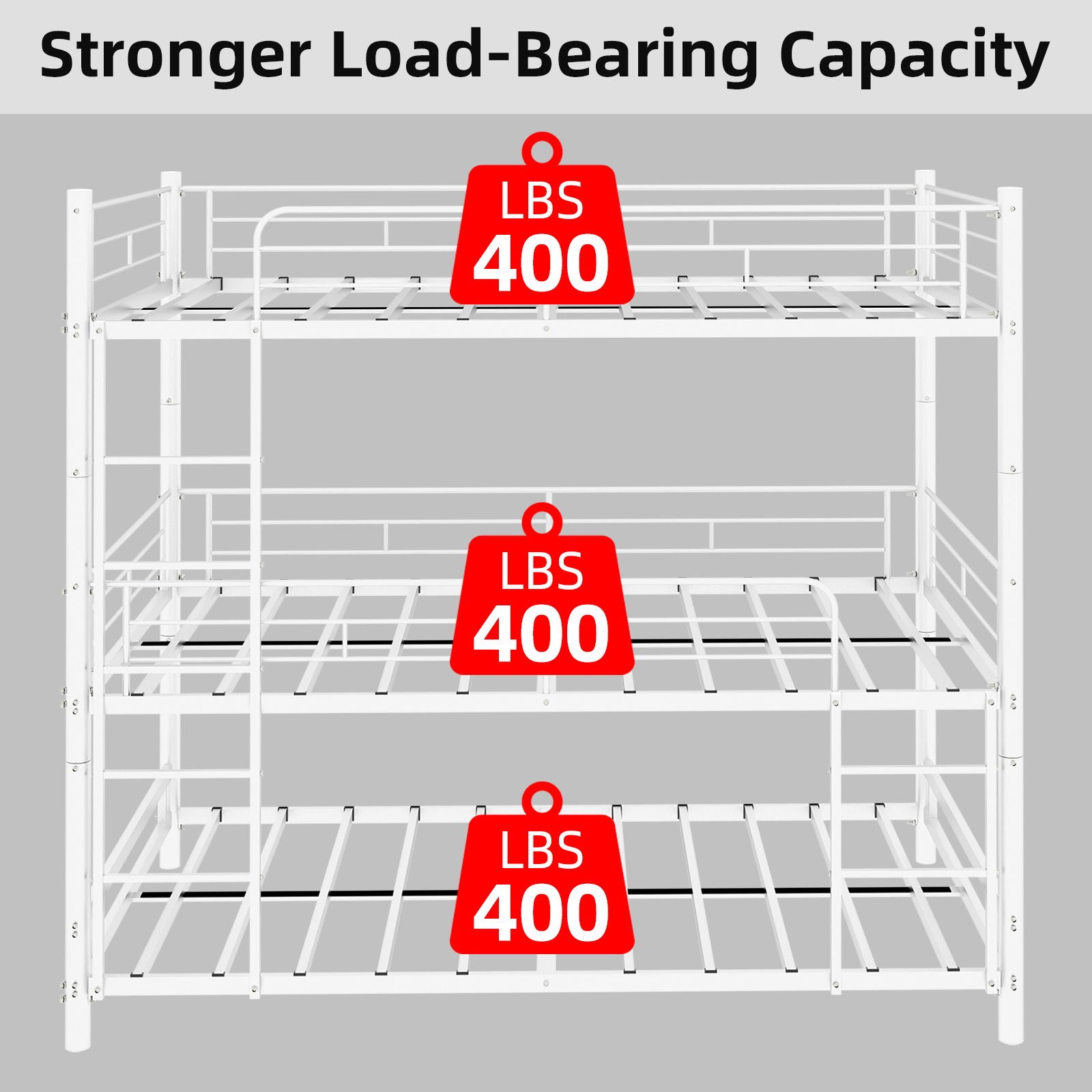 Triple Frame Bed With Built In Ladder