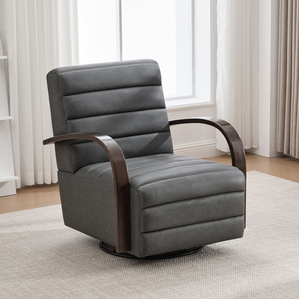 360° Swivel Accent Chair With Armrests, Comfy Lounge