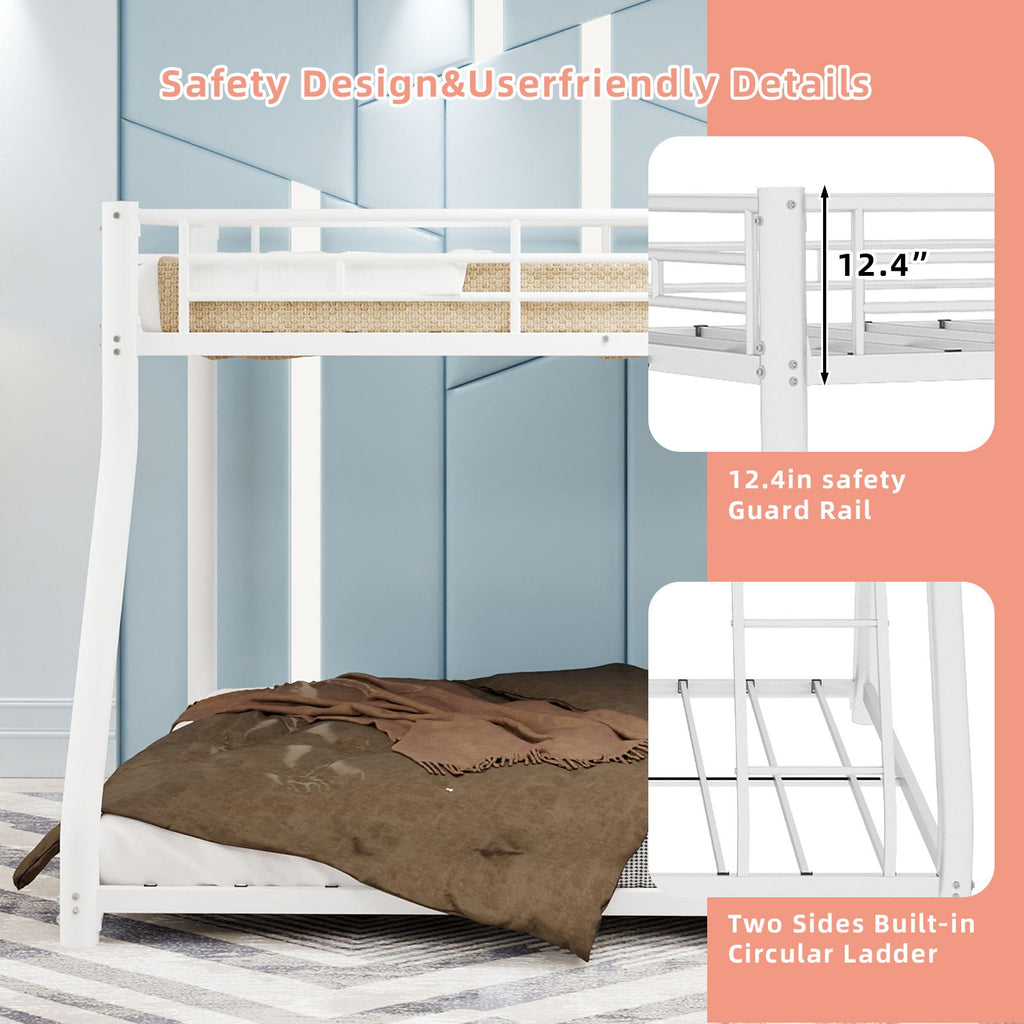 Twin Over Full Bunk Bed - White
