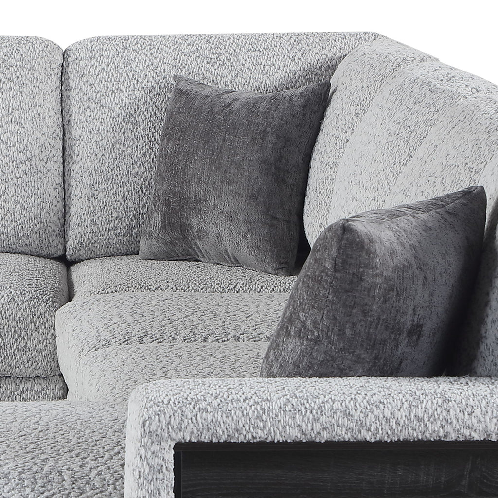 Giza - Modular Sectional Sofa With Sleeper, Storage, USB Charging - Gray