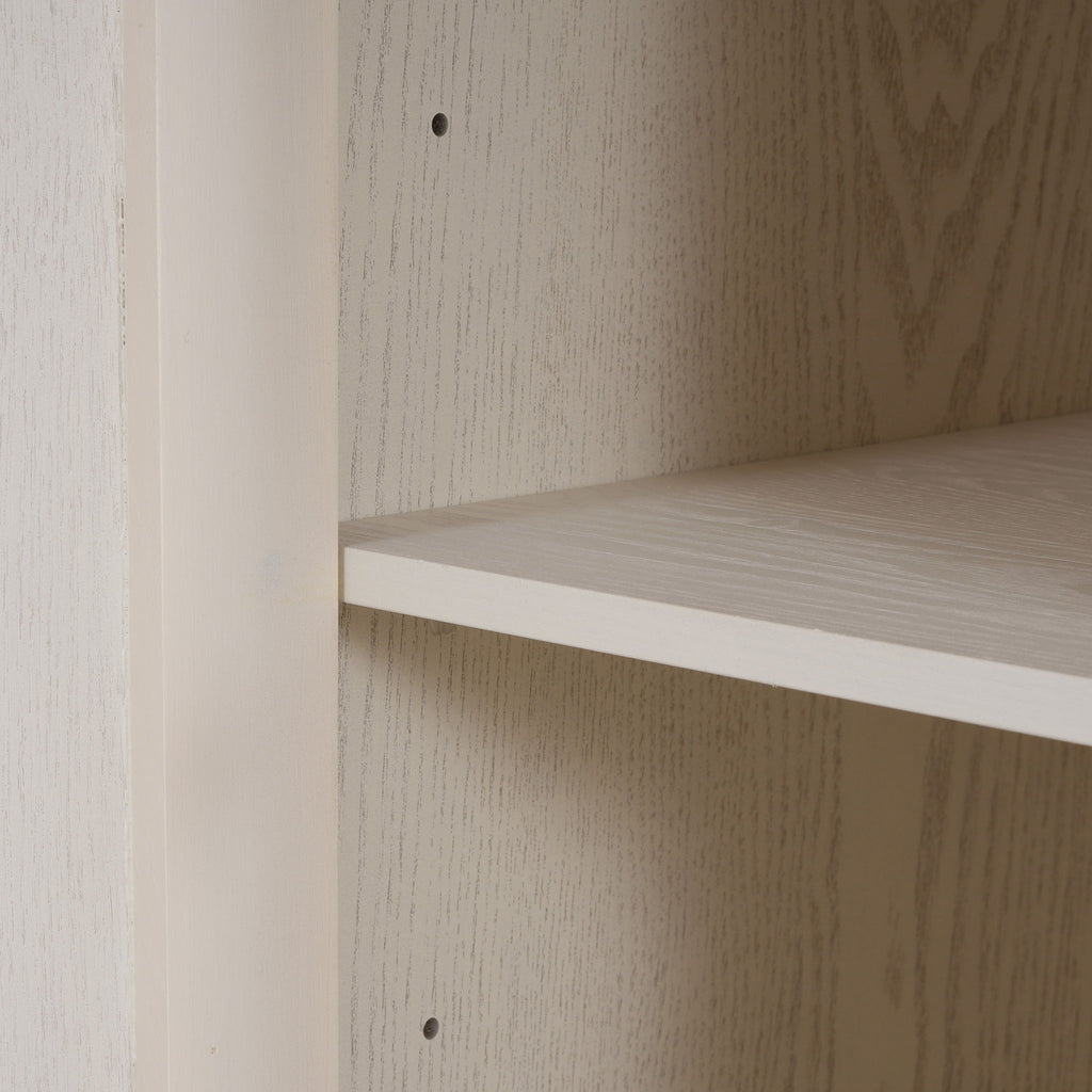 Wood Sideboard With Adjustable Shelves And Storage Cabinet - White Washed