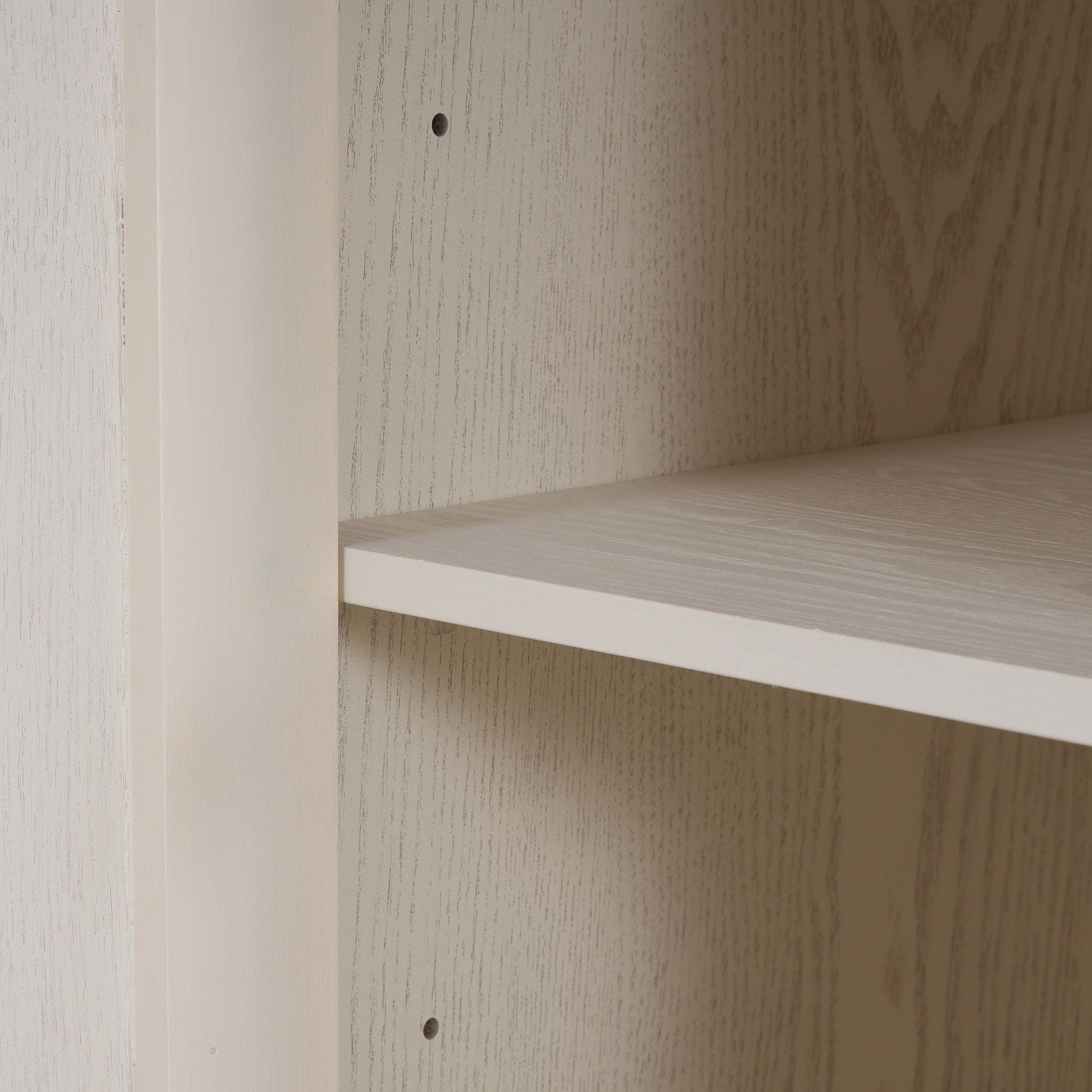 Wood Sideboard With Adjustable Shelves And Storage Cabinet - White Washed