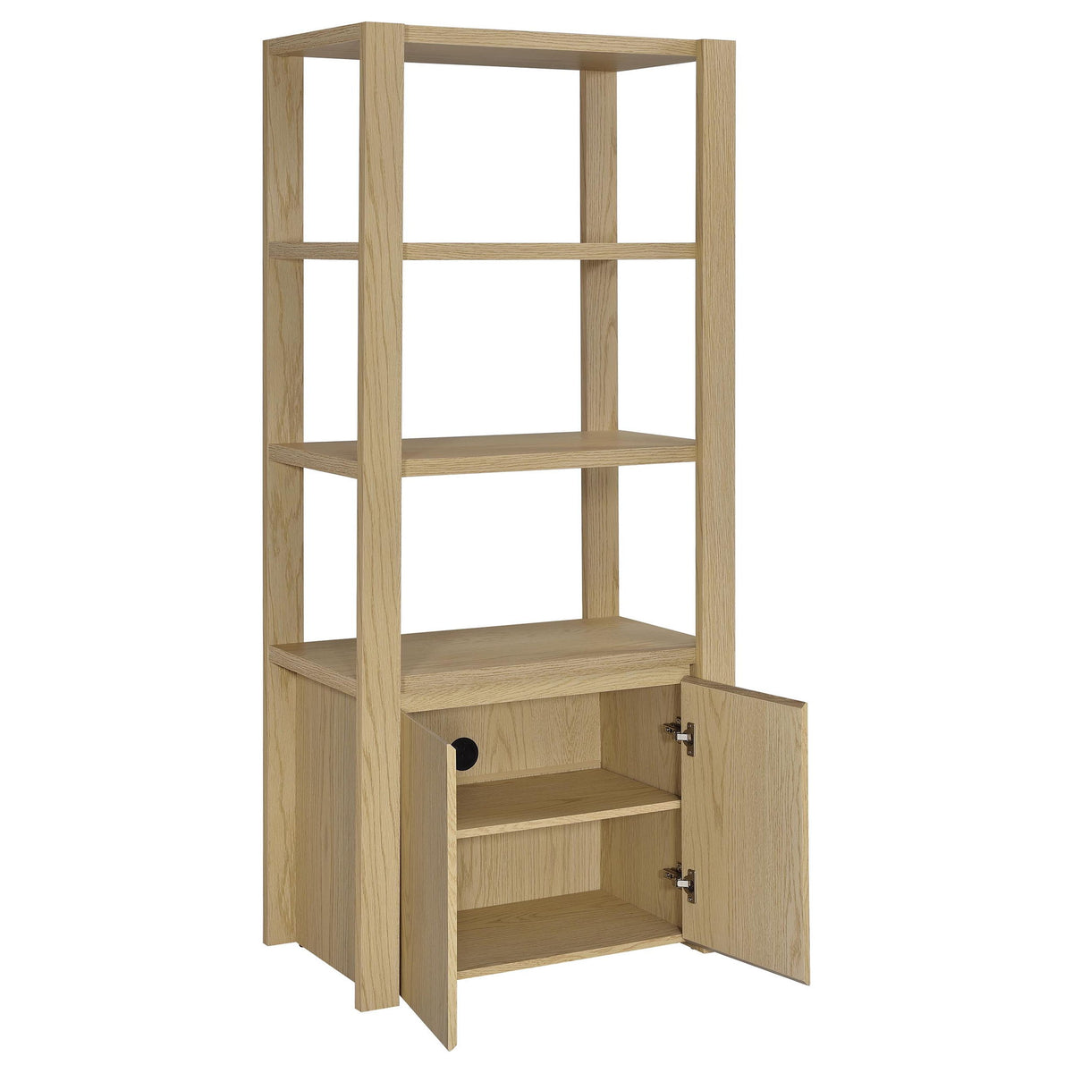 Susac - 3 Piece Entertainment Center With TV Stand And Media Towers - Light Oak