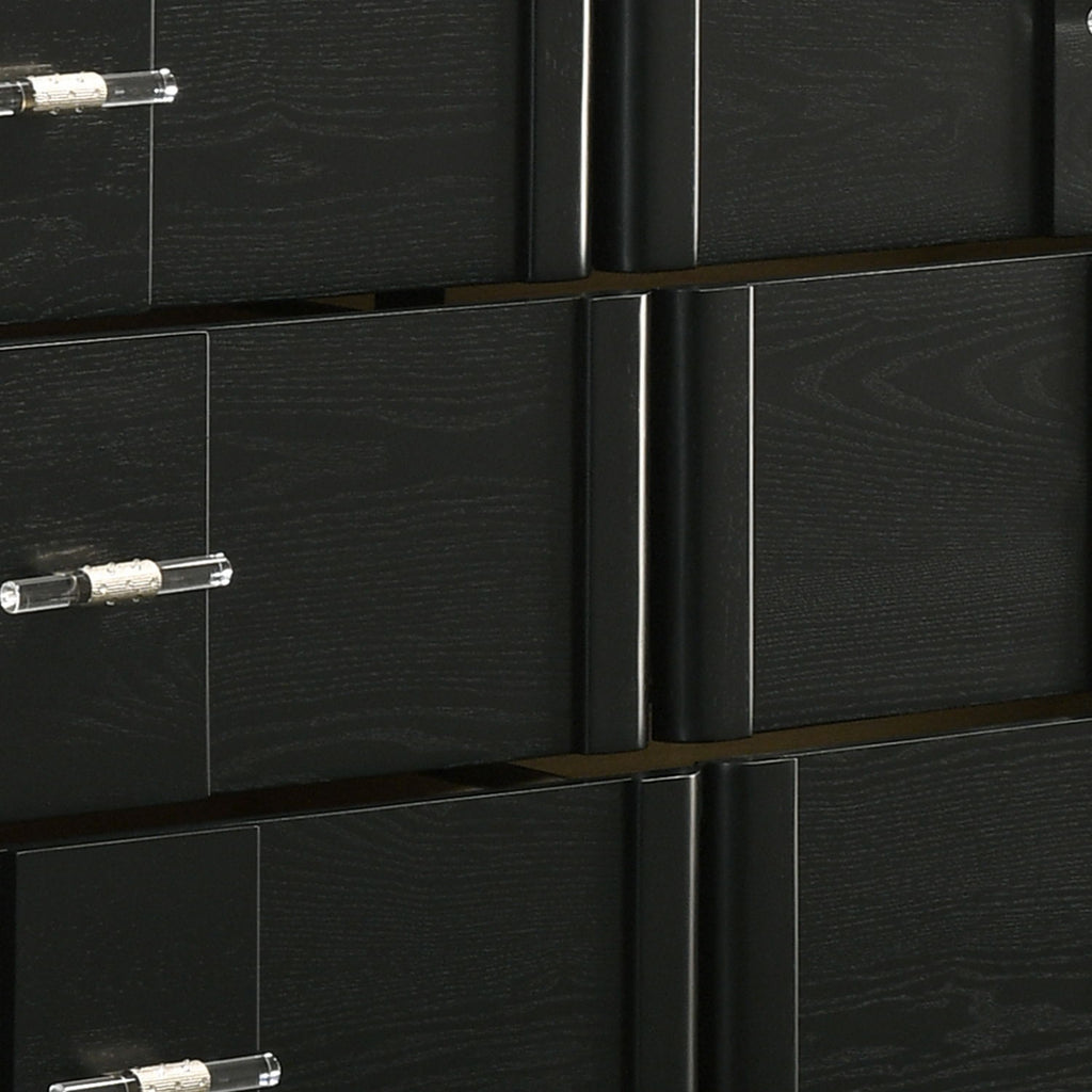 Opel - 6 Drawer Dresser - Black