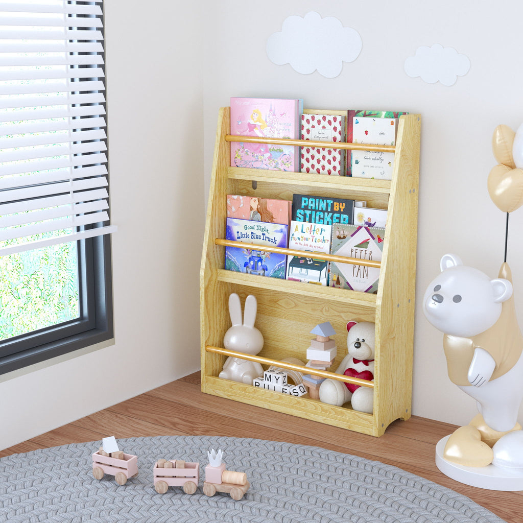 3 Tier Book Shelf, Compact Storage For Bedrooms