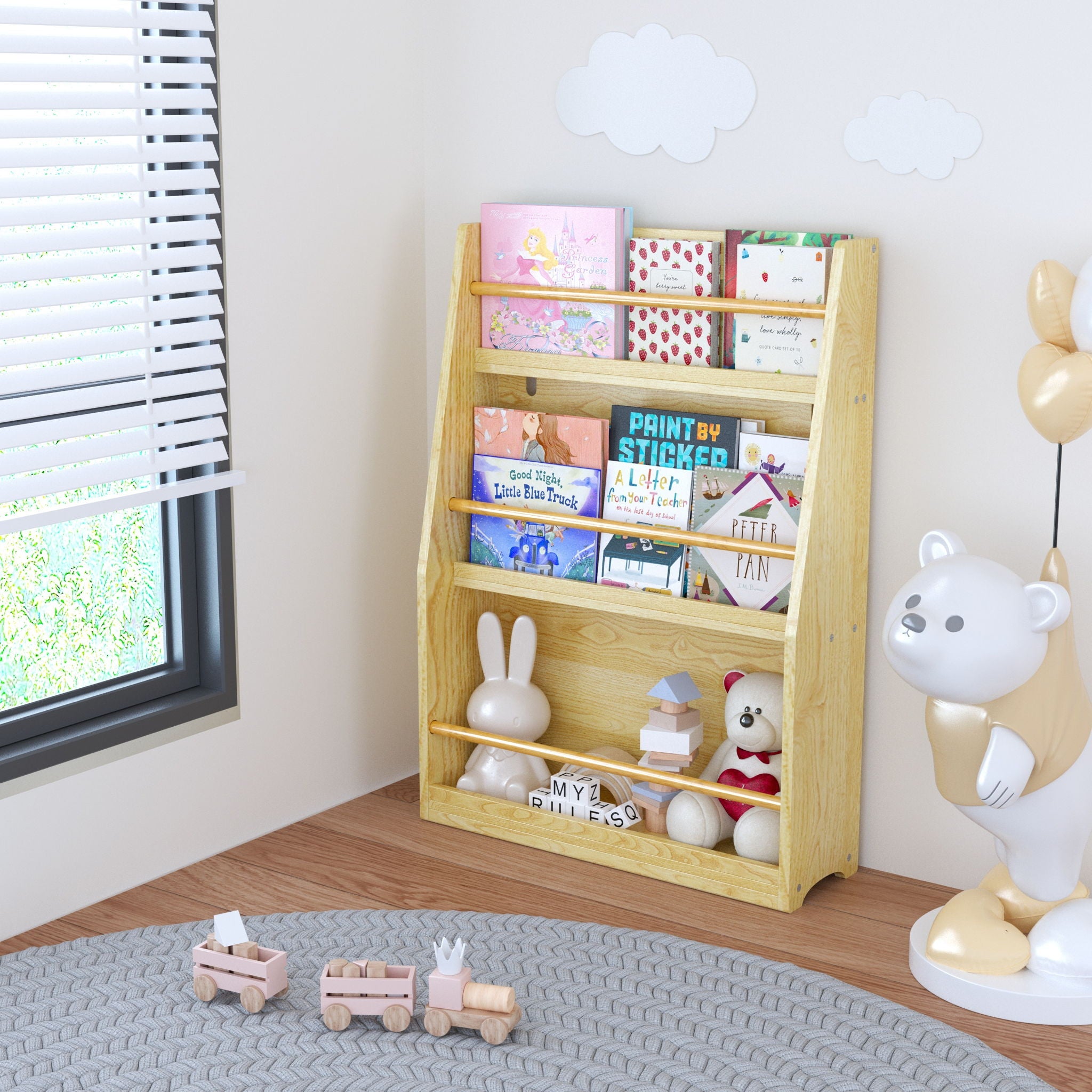 3 Tier Book Shelf, Compact Storage For Bedrooms