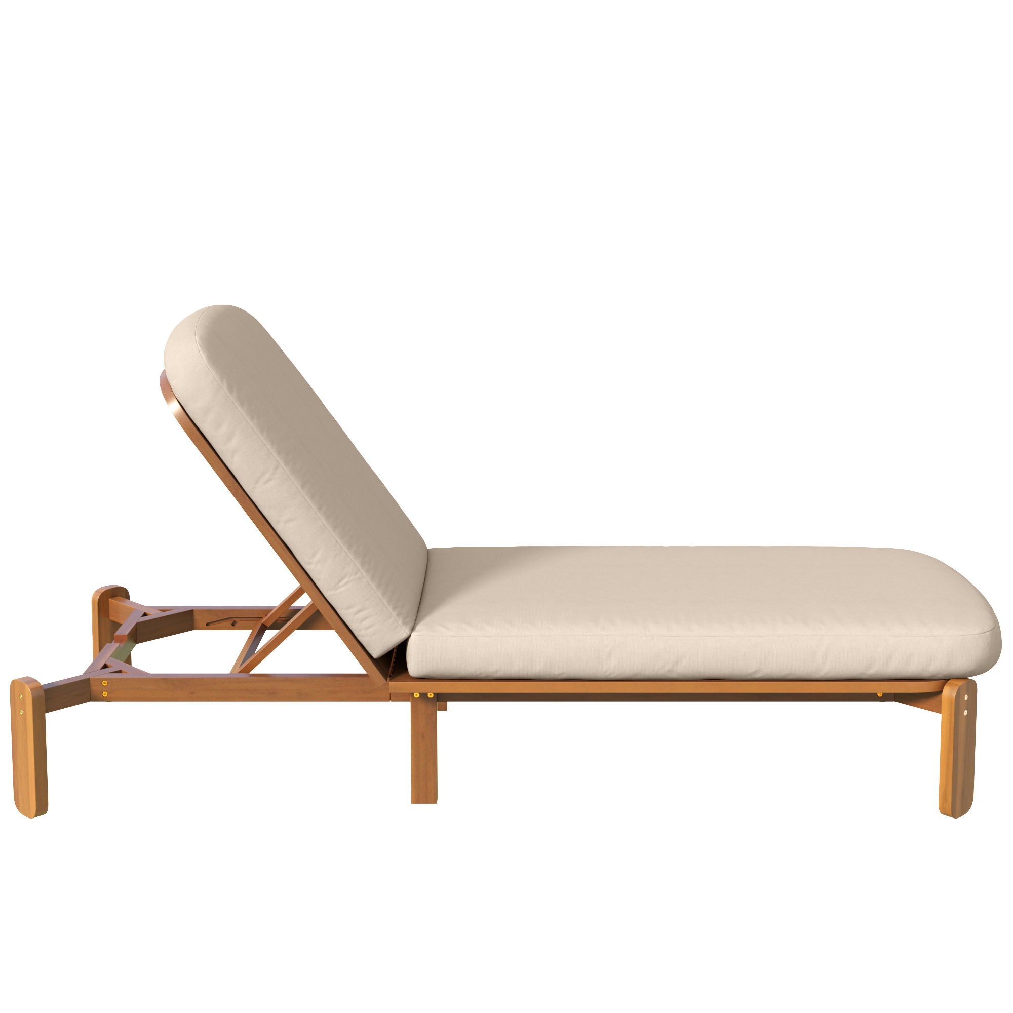 Outdoor Chaise Lounge With Adjustable Backrest