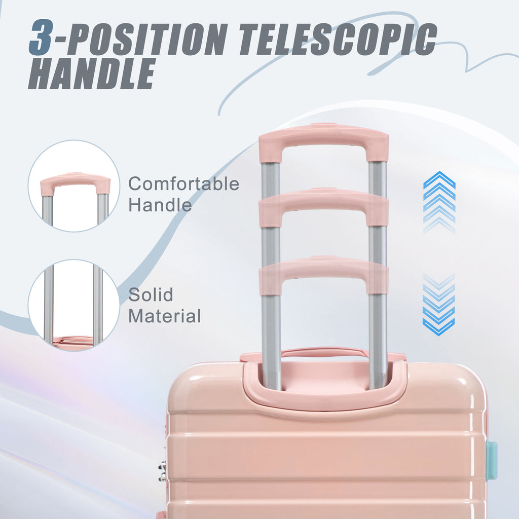 Luggage Set 20" /24" /28" With Combination Lock And Silent Wheels