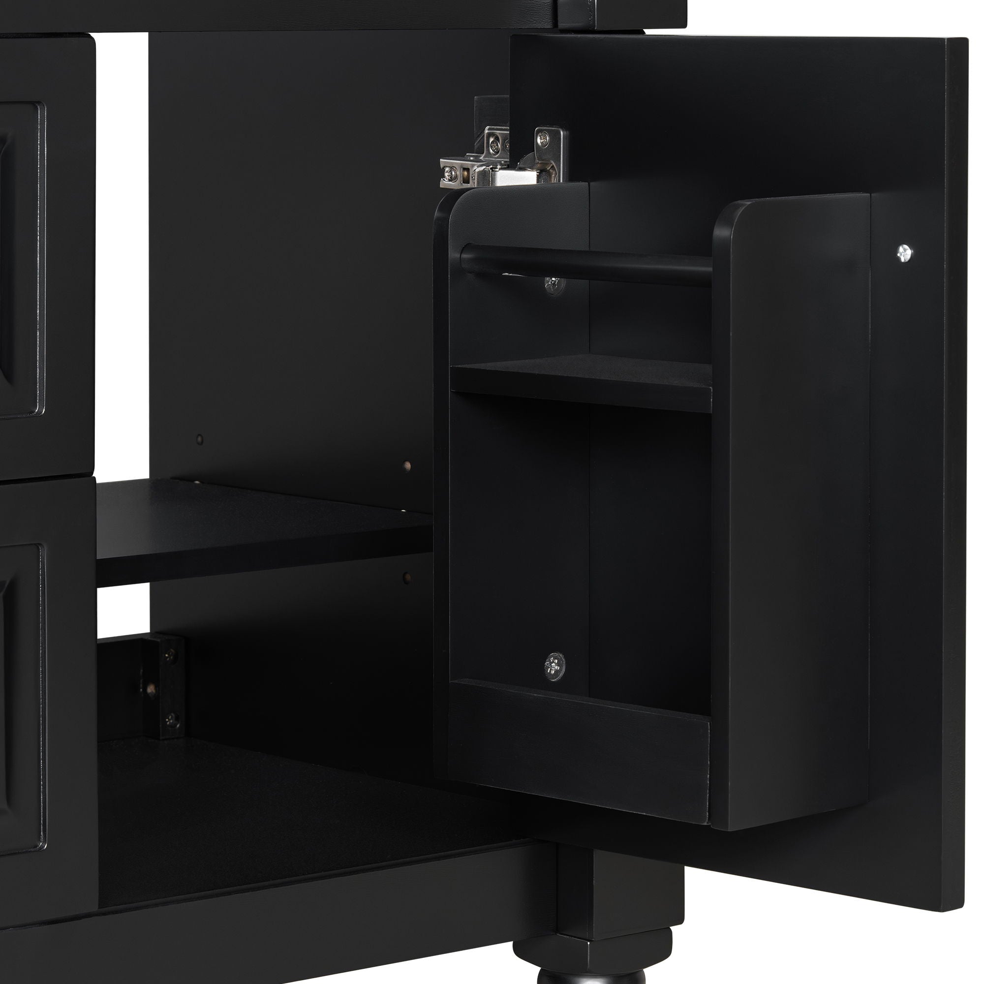 Freestanding Bathroom Vanity With Sink, Adjustable Shelf & Flip Drawer