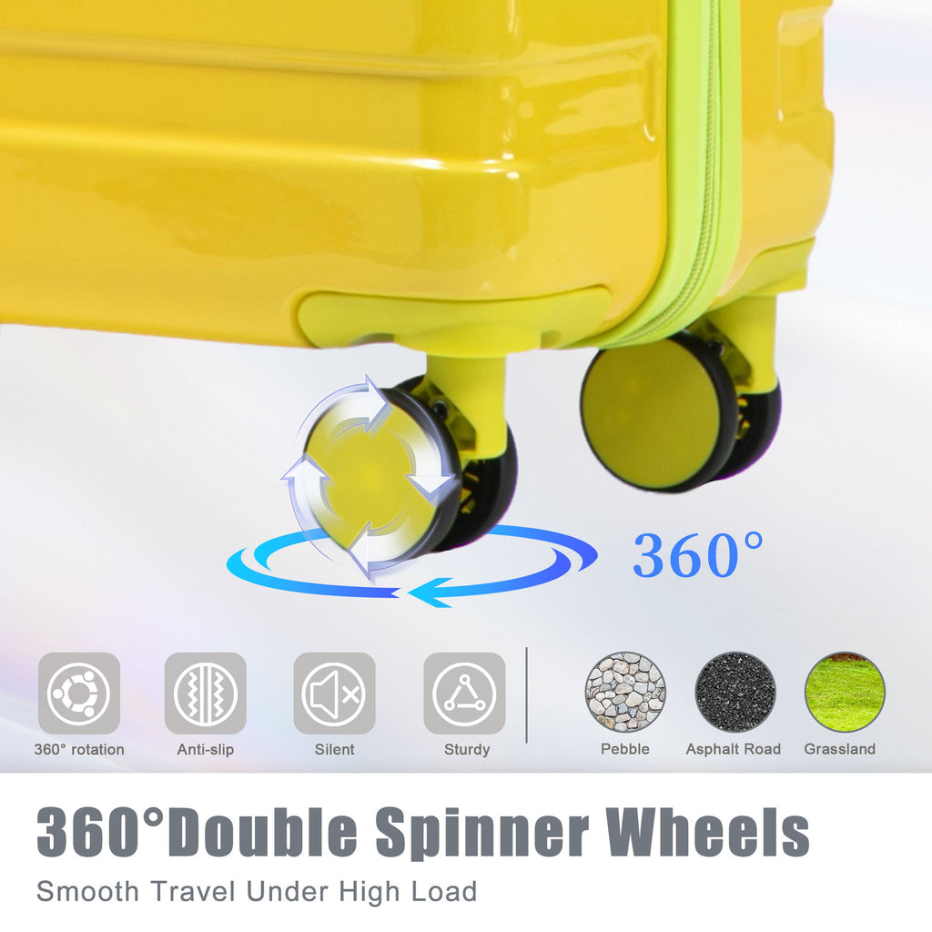 Luggage Set 20" /24" /28" With Combination Lock And Silent Wheels