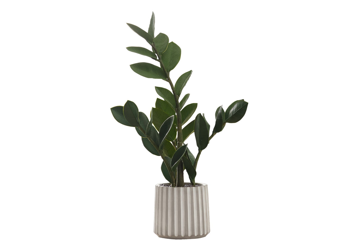 20" Tall, Artificial Plant, Zz, Indoor, Faux, Fake, Table, Greenery, Potted, Real Touch, Decorative - Green