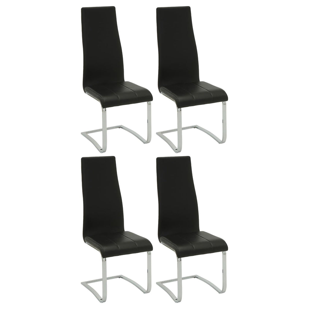High Back Side Chairs Dining Chairs With Padded Upholstery (Set of 4)