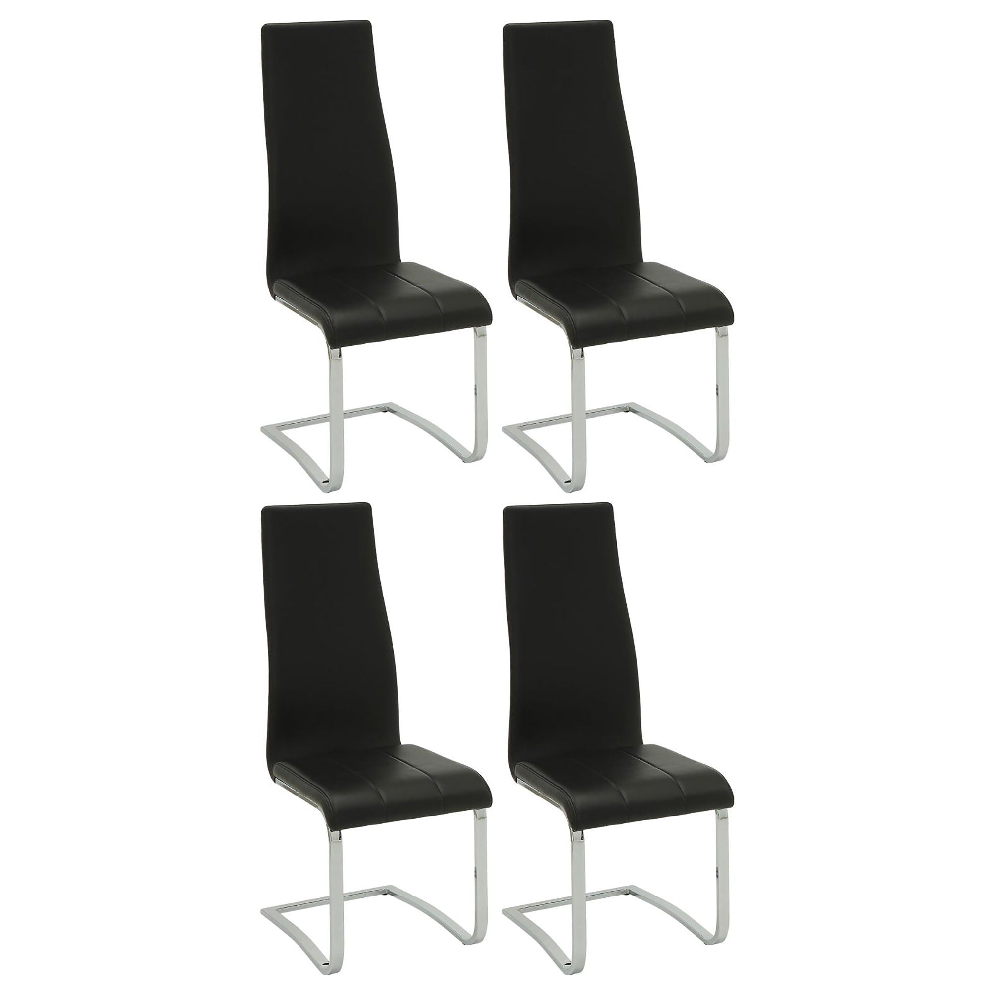 High Back Side Chairs Dining Chairs With Padded Upholstery (Set of 4)