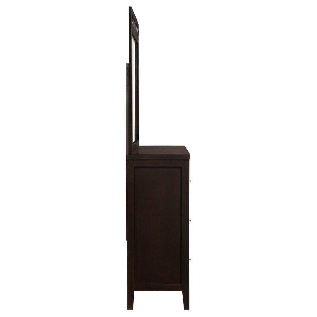 Lakewood - 6 Drawer Dresser With Mirror - Cappuccino