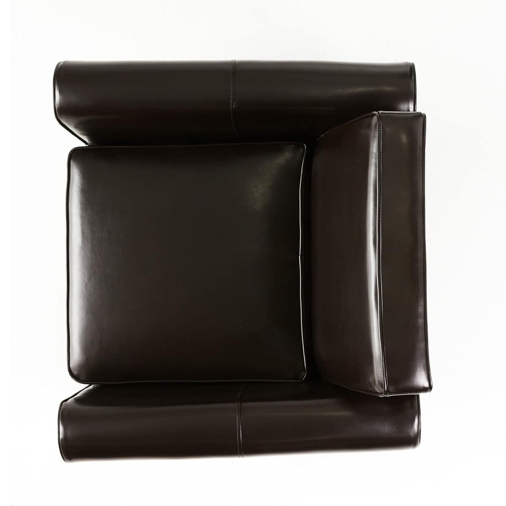 Hollister - Club Chair With Birch Legs - Brown Pu